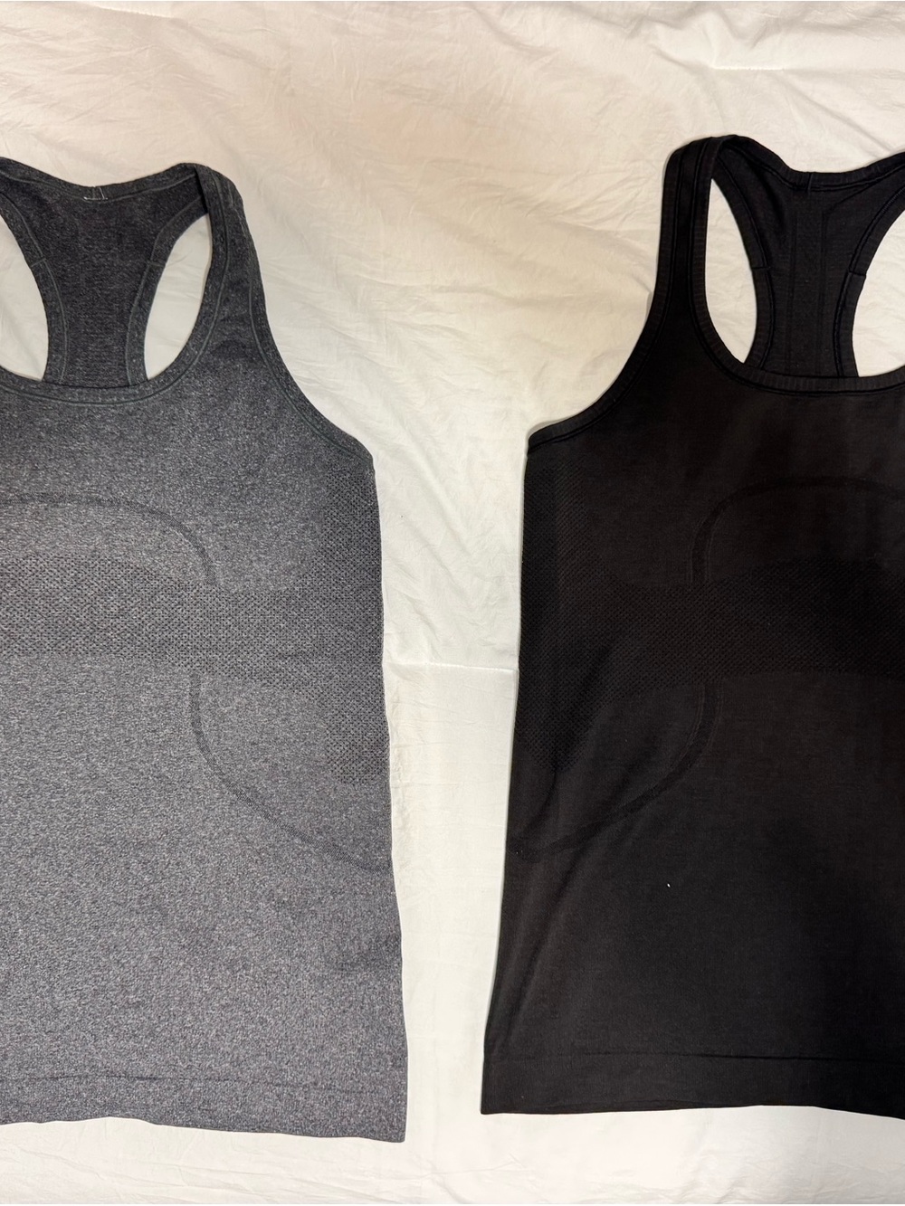 Lululemon Women's Swiftly Racerback Tank Top - Black & Charcoal- full length